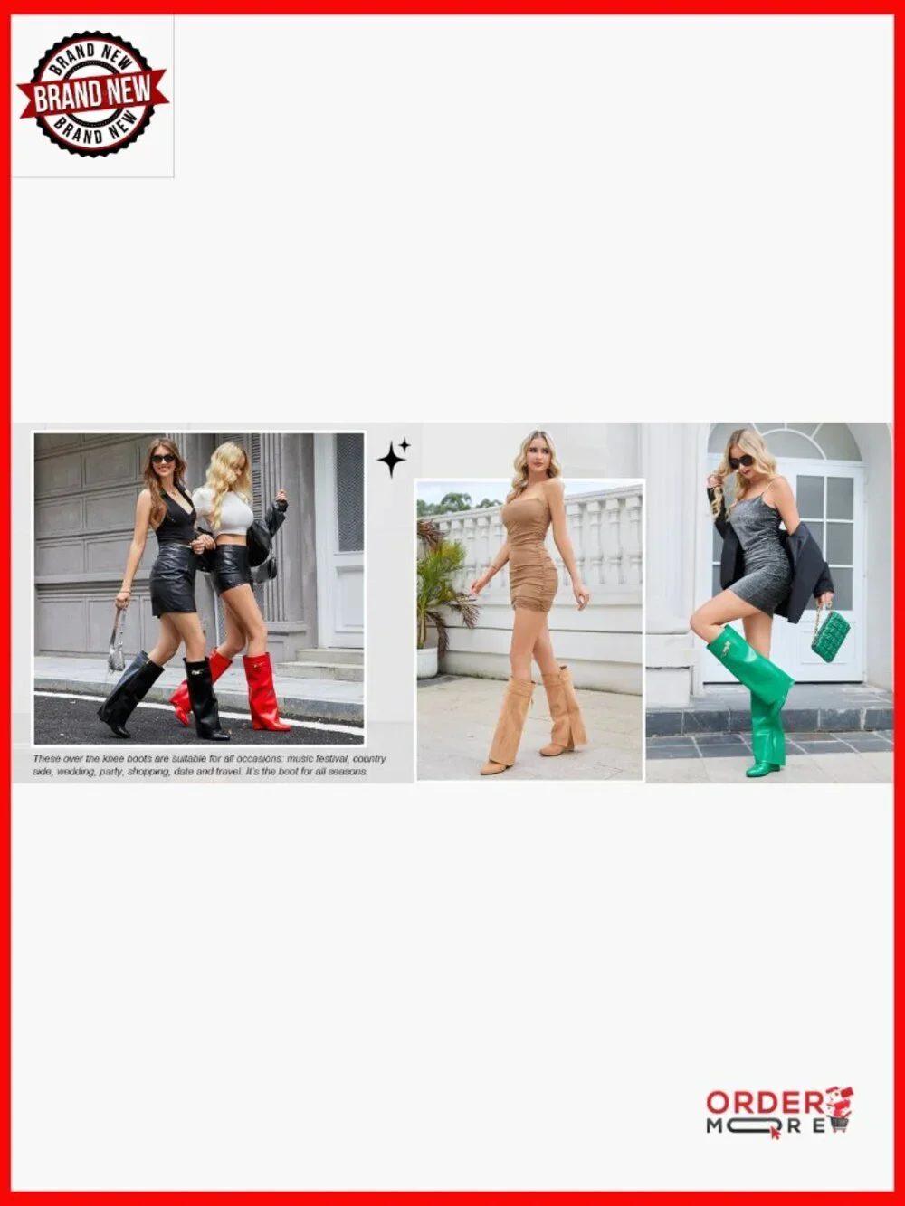 Women's Over the Knee Boots Pointed Toe Wedge Heel Side Zipper Faux Leather